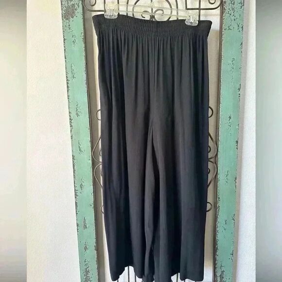 Vintage Nancy Crystal wide leg palazzo pant. Fitted at waist. Sz 8 & versatile. - Picture 11 of 12